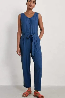 Seasalt Cornwall Trousers & Shorts<Abbey Pool Sleeveless Jumpsuit Marine