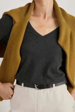 Seasalt Cornwall Tops<Alighting 3/4 Sleeve V-Neck Jersey Top