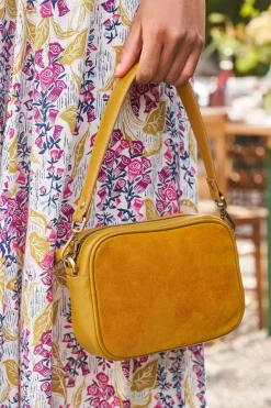 Seasalt Cornwall Bags<Annulet Leather And Suede Bag Dark Sunglow