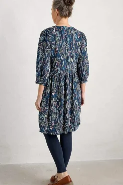 Seasalt Cornwall Dresses<Apple Barn Printed Dress Wetland Pasture Maritime