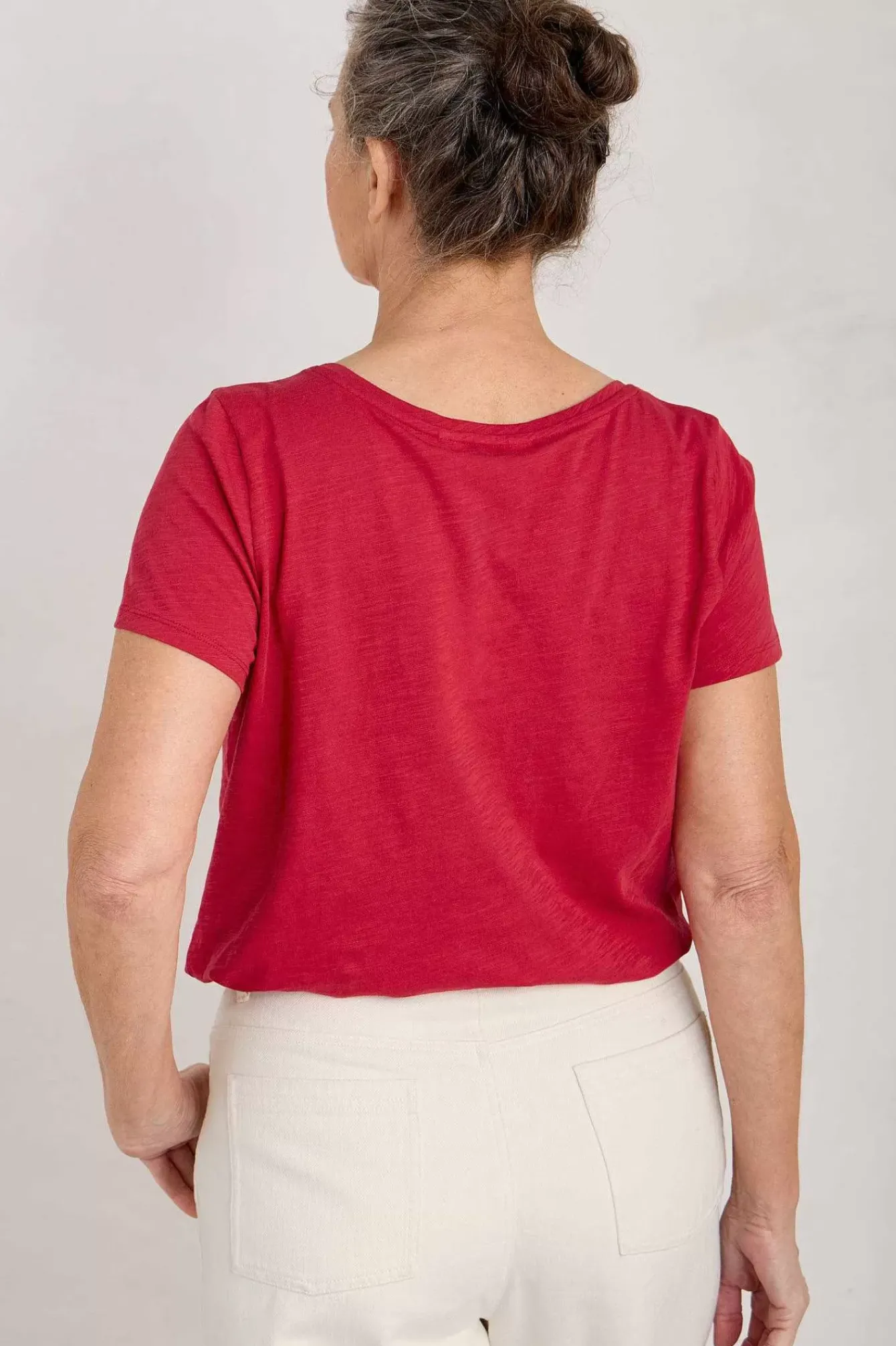 Seasalt Cornwall Tops<Appletree Keyhole Detail T-Shirt (Gots) Sedum