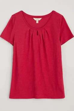 Seasalt Cornwall Tops<Appletree Keyhole Detail T-Shirt (Gots) Sedum