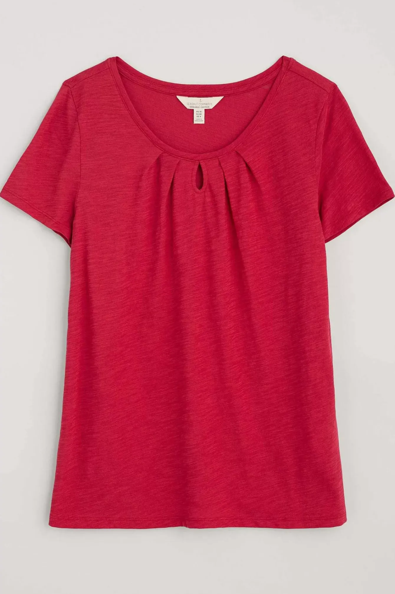Seasalt Cornwall Tops<Appletree Keyhole Detail T-Shirt (Gots) Sedum