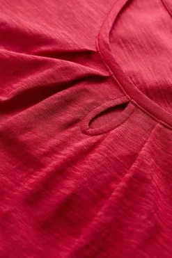 Seasalt Cornwall Tops<Appletree Keyhole Detail T-Shirt (Gots) Sedum