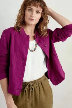 Seasalt Cornwall Coats & Jackets<Arame Linen Jacket Cassis
