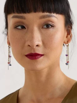 Seasalt Cornwall Jewellery<Arc Chain Drop Earrings Spriggan Papaya