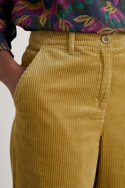 Seasalt Cornwall Trousers & Shorts<Asphodel Cord Trousers Yellow Moss