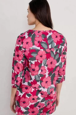 Seasalt Cornwall Tunics<Aventurier Printed Cotton Tunic (Gots) Coastal Bloom Chalk