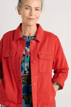 Seasalt Cornwall Coats & Jackets<Ballad Denim Jacket Tomato