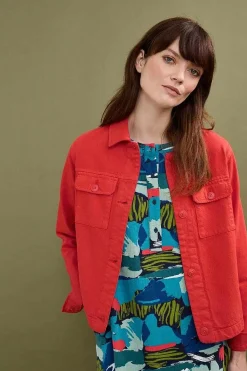 Seasalt Cornwall Coats & Jackets<Ballad Denim Jacket Tomato