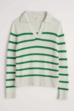 Seasalt Cornwall Knitwear<Barbizan Long Sleeve Collared Jumper Veneer Ecru Island