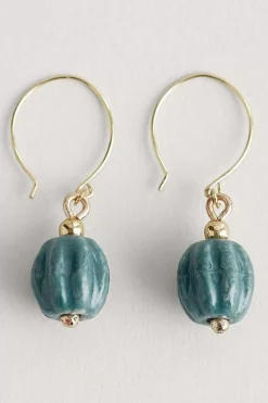Seasalt Cornwall Jewellery<Barley Ceramic Bead Earrings Watercress