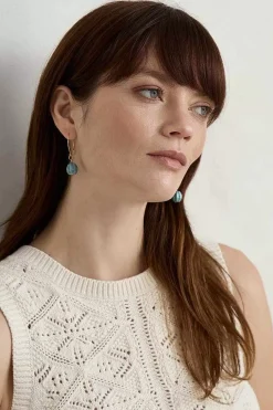 Seasalt Cornwall Jewellery<Barley Ceramic Bead Earrings Watercress