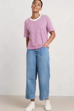 Seasalt Cornwall Trousers & Shorts<Barnes Organic Cotton Denim Crops Light Wash