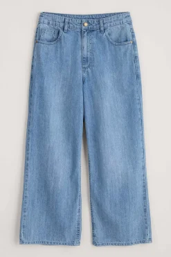Seasalt Cornwall Trousers & Shorts<Barnes Organic Cotton Denim Crops Light Wash