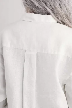 Seasalt Cornwall Tops<Beach Road Longline Linen Shirt Chalk