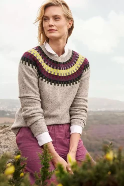 Seasalt Cornwall Knitwear<Berlewen Fair Isle Jumper Croquet Aran Multi