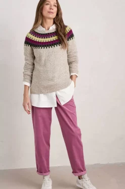 Seasalt Cornwall Knitwear<Berlewen Fair Isle Jumper Croquet Aran Multi