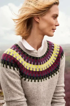 Seasalt Cornwall Knitwear<Berlewen Fair Isle Jumper Croquet Aran Multi