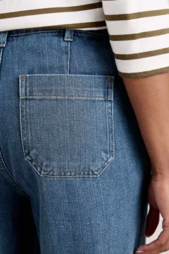 Seasalt Cornwall Trousers & Shorts<Blake Wide Leg Jeans Mid Wash Grain