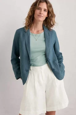 Seasalt Cornwall Coats & Jackets<Blinker Linen Blazer Pool