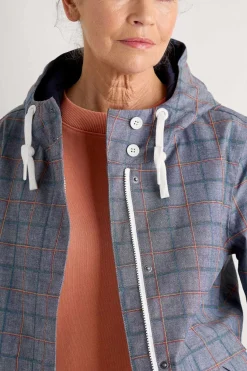 Seasalt Cornwall Coats & Jackets<Blue Depth Waterproof Jacket Skipper Chambray Check