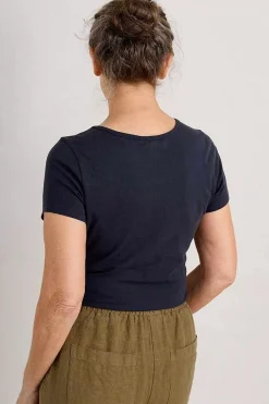 Seasalt Cornwall Tops<Bounder Crew Neck T-Shirt (Gots) Maritime