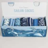 Seasalt Cornwall Socks & Tights<Box Of 7 Women's Blueprint Socks Cliff Mist Mix