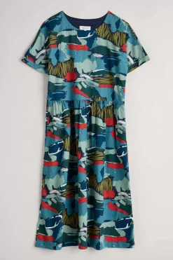 Seasalt Cornwall Dresses<Brouse Organic Cotton Dress (Gots) Painted Marsh Maritime