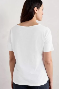 Seasalt Cornwall Tops<Bryher View Organic Cotton Boat Neck T-Shirt (Gots) Salt