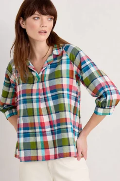 Seasalt Cornwall Tops<Bryn Checked Top Florabunda Multi