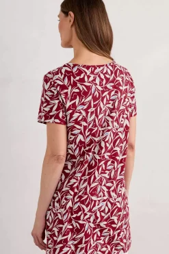 Seasalt Cornwall Tunics<Busy Lizzy Short Sleeve Tunic Waterway Leaves Rudder