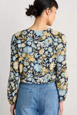 Seasalt Cornwall Tops<Butterflies Jersey Top Floral Terrain Maritime