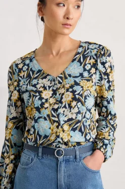 Seasalt Cornwall Tops<Butterflies Jersey Top Floral Terrain Maritime