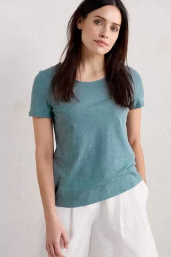 Seasalt Cornwall Tops<Camerance Scoop Neck T-Shirt (Gots) Wade