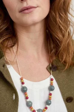 Seasalt Cornwall Jewellery<Canna Ceramic Bead Necklace Daffodil Tomato