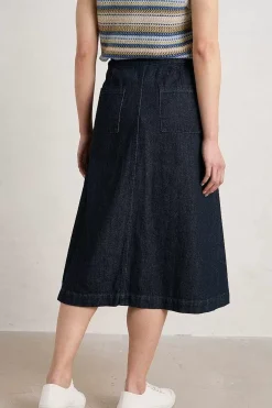 Seasalt Cornwall Skirts<Capriccio Skirt Dark Wash Indigo