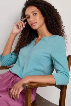 Seasalt Cornwall Tops<Carlyon Organic Cotton Top (Gots) Enamel