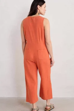 Seasalt Cornwall Trousers & Shorts<Carthew V Neck Linen Blend Jumpsuit Papaya