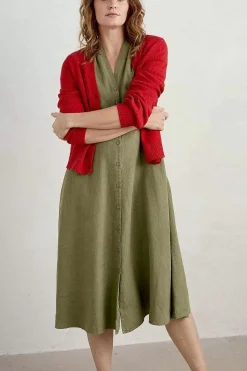 Seasalt Cornwall Dresses<Carved Wood Midi Dress Cypress