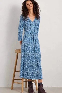Seasalt Cornwall Dresses<Carwynnen Three Quarter Sleeve Dress Wild Woodland Clear Sky