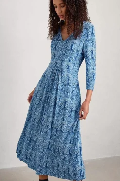 Seasalt Cornwall Dresses<Carwynnen Three Quarter Sleeve Dress Wild Woodland Clear Sky