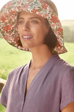 Seasalt Cornwall Hats<Celia Large Brimmed Sunhat Anemone Vintage Chalk