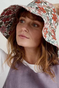 Seasalt Cornwall Hats<Celia Large Brimmed Sunhat Anemone Vintage Chalk