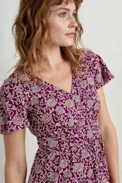 Seasalt Cornwall Dresses<Chateaux Maxi Dress Trailing Woodblock Cassis