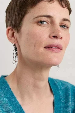 Seasalt Cornwall Jewellery<Chy Silver Tone Charm Earrings Pictoral Grain Mix