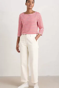 Seasalt Cornwall Trousers & Shorts<Cliff Picnic Straight Leg Jeans Ecru Twill Slub
