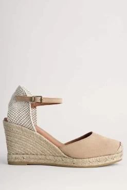 Seasalt Cornwall Shoes<Cloud Bloom Wedge Espadrilles Pale Tan