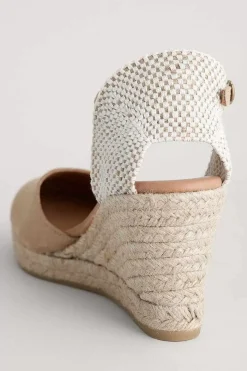 Seasalt Cornwall Shoes<Cloud Bloom Wedge Espadrilles Pale Tan