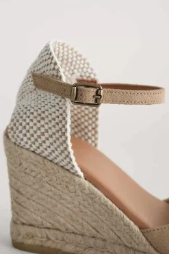 Seasalt Cornwall Shoes<Cloud Bloom Wedge Espadrilles Pale Tan